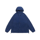 Unisex Jacket Waterproof Exercise Hooded Coat Men and Women Couple Loose Top Jacket